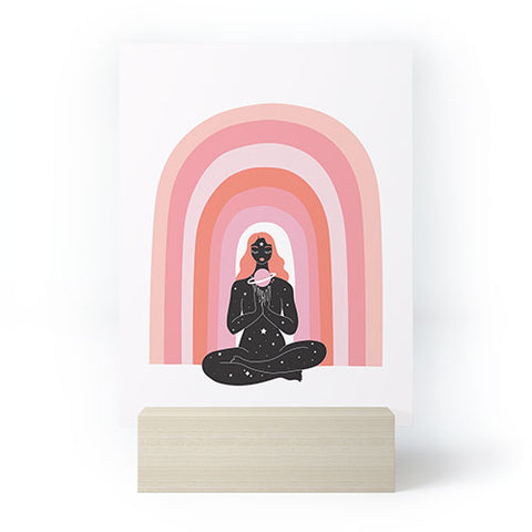 Anneamanda rainbow meditation Mini Art Print
