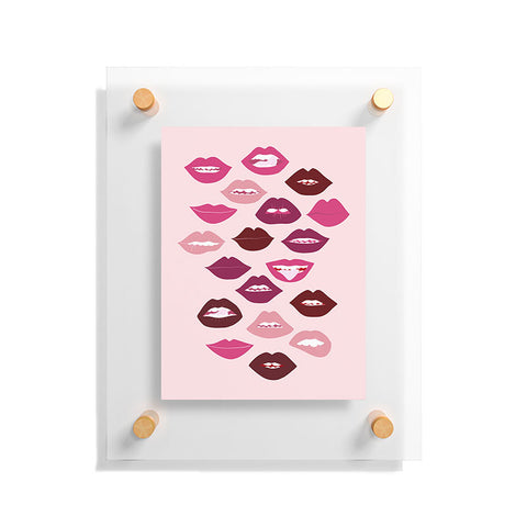 Anneamanda ruby lips Floating Acrylic Print