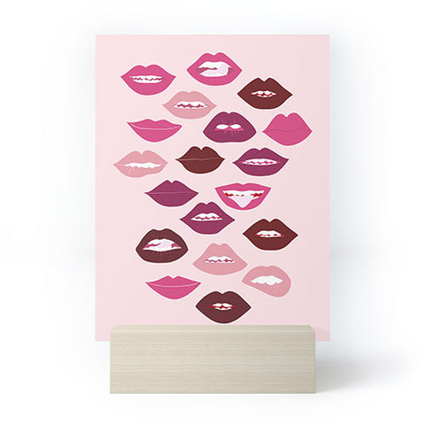 Anneamanda ruby lips Mini Art Print