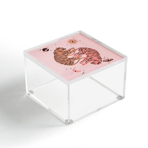 Anneamanda sleeping tigers Acrylic Box
