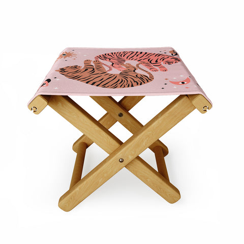 Anneamanda sleeping tigers Folding Stool