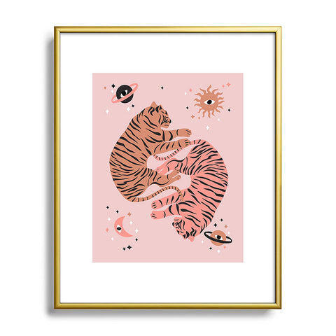Anneamanda sleeping tigers Metal Framed Art Print