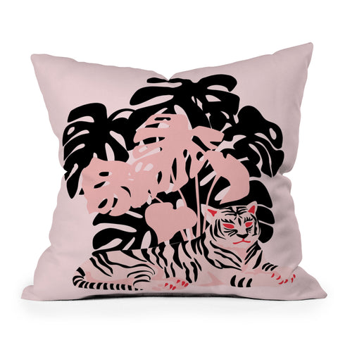 Anneamanda tiger queen Throw Pillow