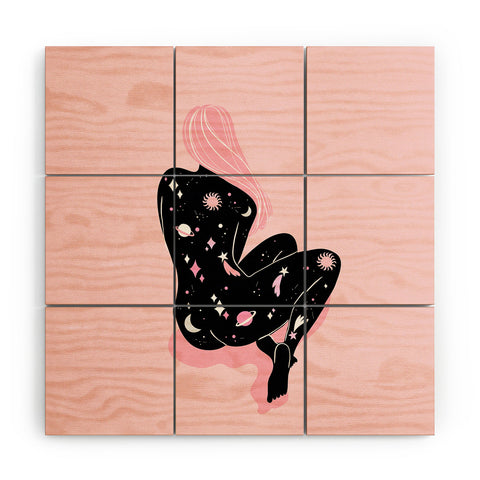 Anneamanda universe inside Wood Wall Mural