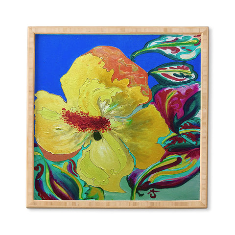 ANoelleJay Birthday Acrylic Yellow Orange Framed Wall Art