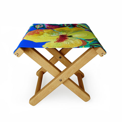 ANoelleJay Birthday Acrylic Yellow Orange Folding Stool