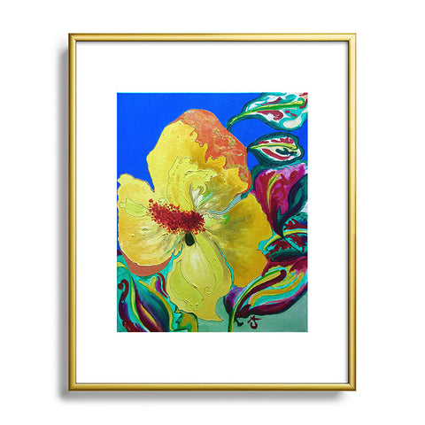 ANoelleJay Birthday Acrylic Yellow Orange Metal Framed Art Print