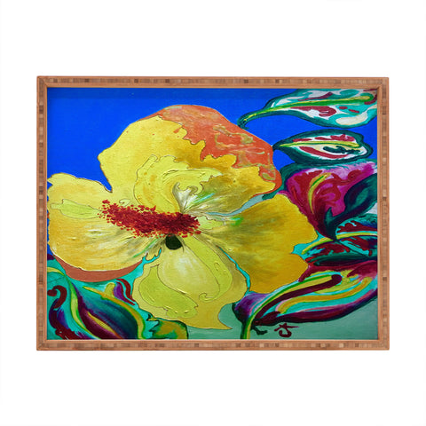 ANoelleJay Birthday Acrylic Yellow Orange Rectangular Tray