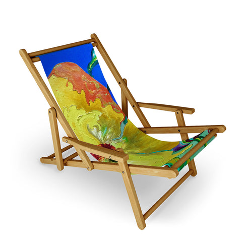 ANoelleJay Birthday Acrylic Yellow Orange Sling Chair