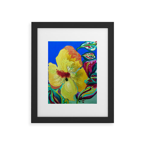 ANoelleJay Birthday Acrylic Yellow Orange Framed Art Print