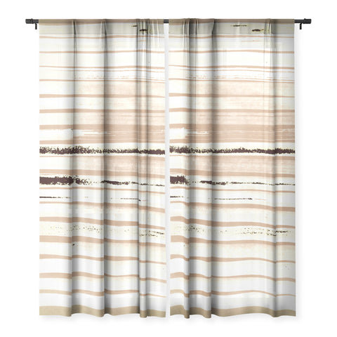 ANoelleJay Brown Earth Lines Sheer Non Repeat