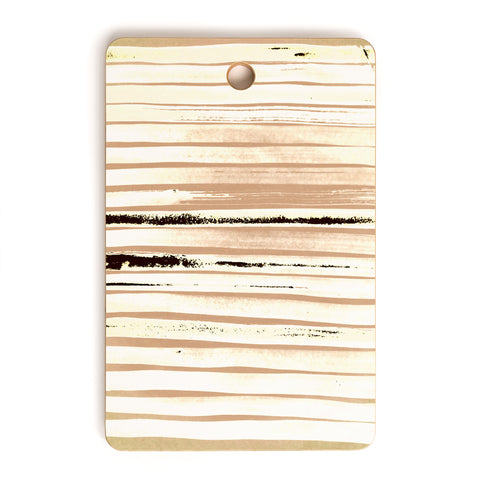 ANoelleJay Brown Earth Lines Cutting Board Rectangle