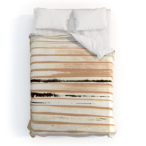 ANoelleJay Brown Earth Lines Duvet Cover