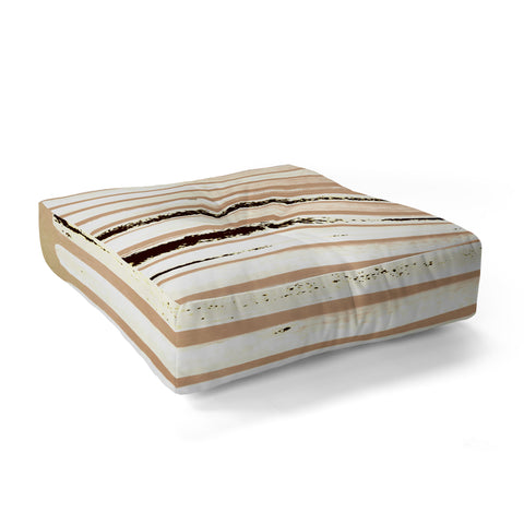 ANoelleJay Brown Earth Lines Floor Pillow Square