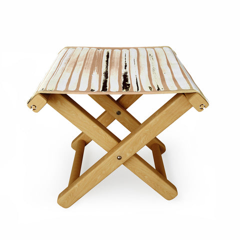 ANoelleJay Brown Earth Lines Folding Stool