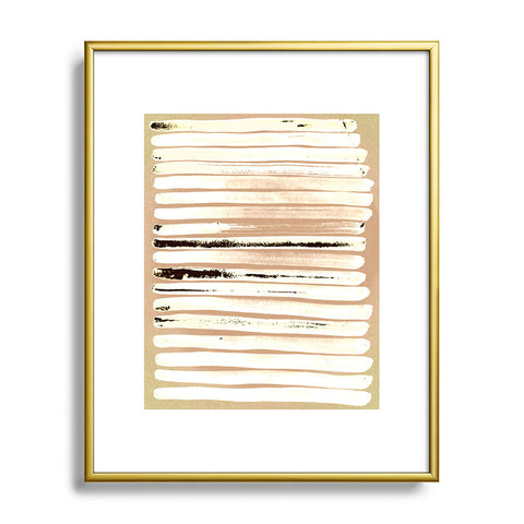 ANoelleJay Brown Earth Lines Metal Framed Art Print