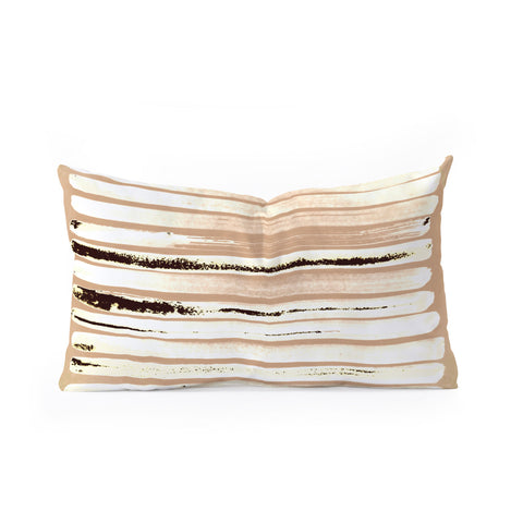 ANoelleJay Brown Earth Lines Oblong Throw Pillow