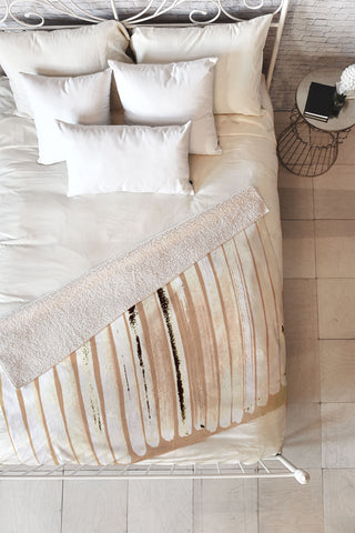 ANoelleJay Brown Earth Lines Fleece Throw Blanket