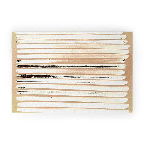 ANoelleJay Brown Earth Lines Welcome Mat