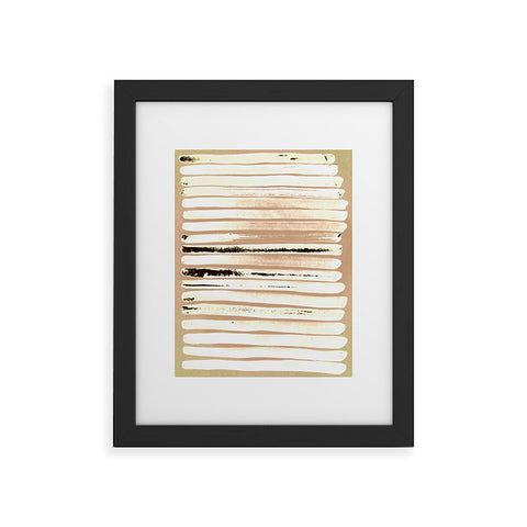 ANoelleJay Brown Earth Lines Framed Art Print