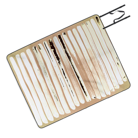 ANoelleJay Brown Earth Lines Picnic Blanket