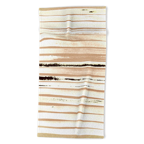 ANoelleJay Brown Earth Lines Beach Towel