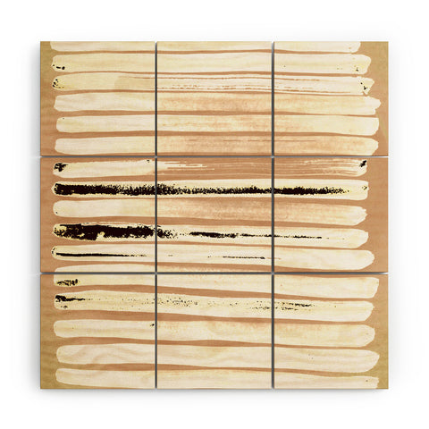 ANoelleJay Brown Earth Lines Wood Wall Mural