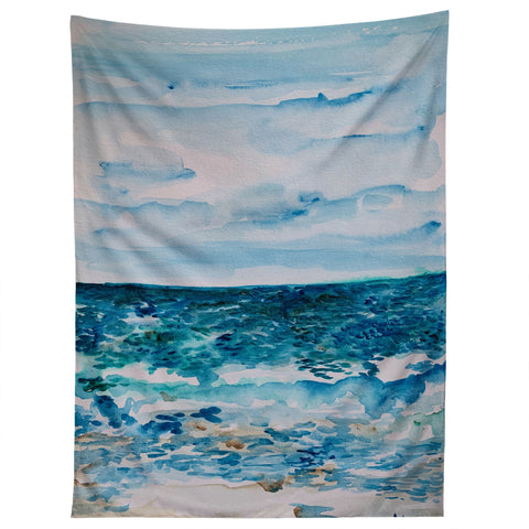 ANoelleJay Cabo Beach Mexico Watercolor 1 Tapestry