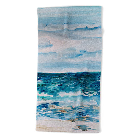 ANoelleJay Cabo Beach Mexico Watercolor 1 Beach Towel
