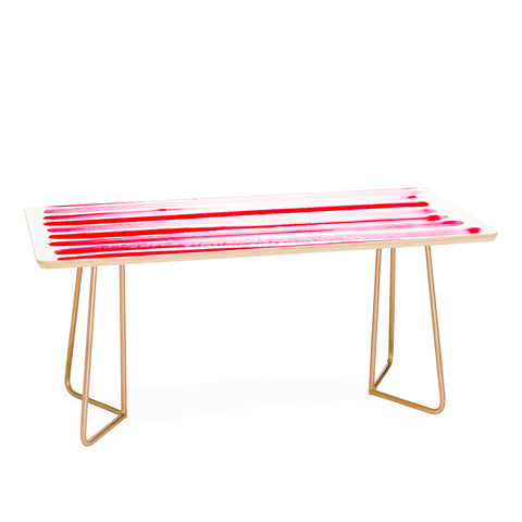ANoelleJay Christmas Candy Cane Red Stripe Coffee Table