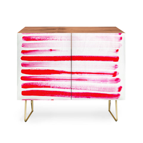 ANoelleJay Christmas Candy Cane Red Stripe Credenza