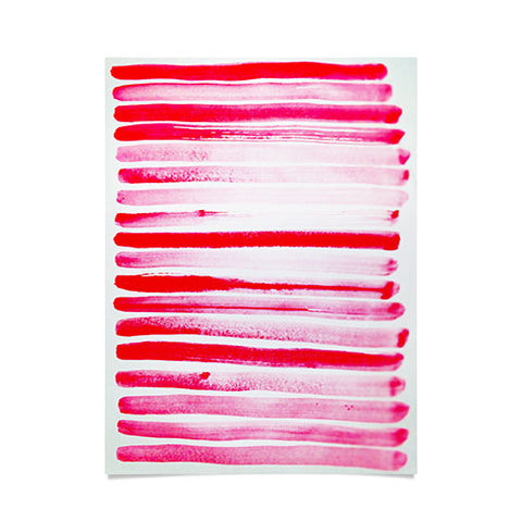 ANoelleJay Christmas Candy Cane Red Stripe Poster