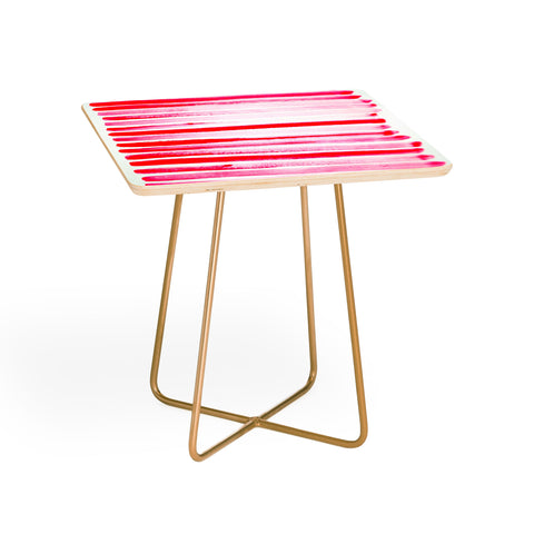 ANoelleJay Christmas Candy Cane Red Stripe Side Table
