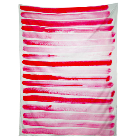 ANoelleJay Christmas Candy Cane Red Stripe Tapestry