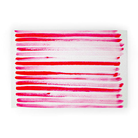 ANoelleJay Christmas Candy Cane Red Stripe Welcome Mat