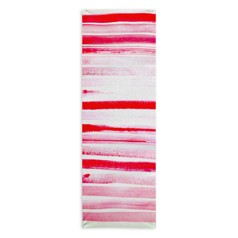 ANoelleJay Christmas Candy Cane Red Stripe Yoga Towel