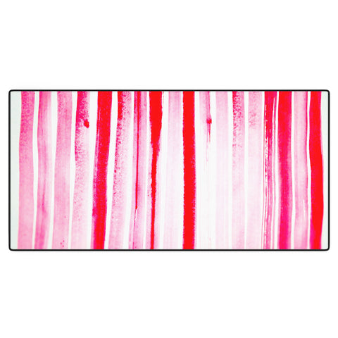 ANoelleJay Christmas Candy Cane Red Stripe Desk Mat