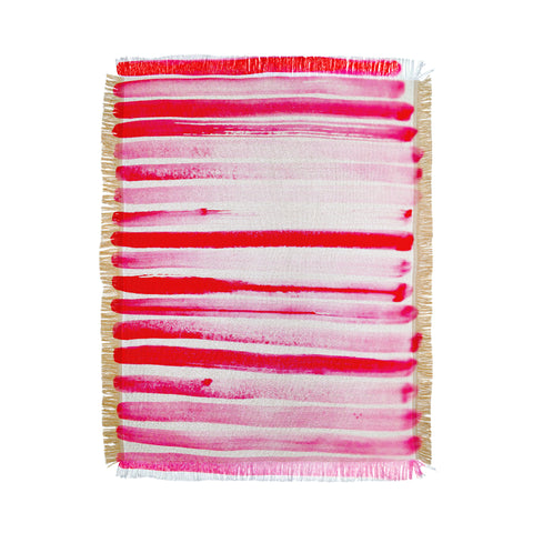 ANoelleJay Christmas Candy Cane Red Stripe Throw Blanket