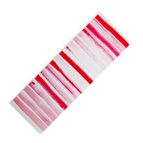 ANoelleJay Christmas Candy Cane Red Stripe Yoga Mat