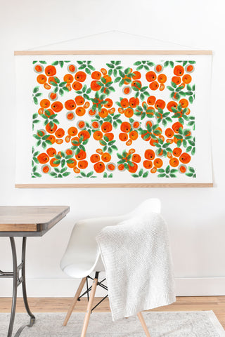 ANoelleJay Fresh Orange Juice Pattern Art Print And Hanger