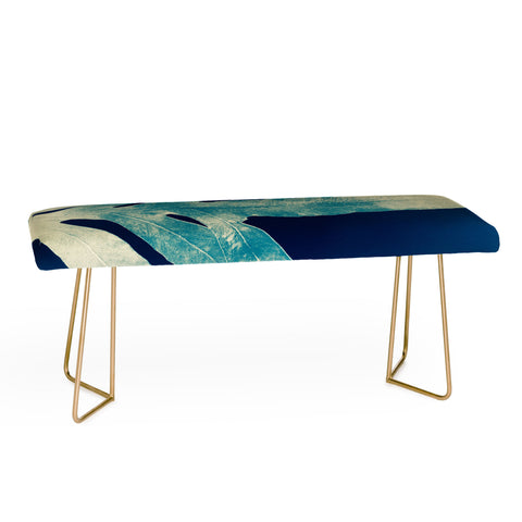 ANoelleJay Green Fern at Midnight Bright Navy Blue Bench