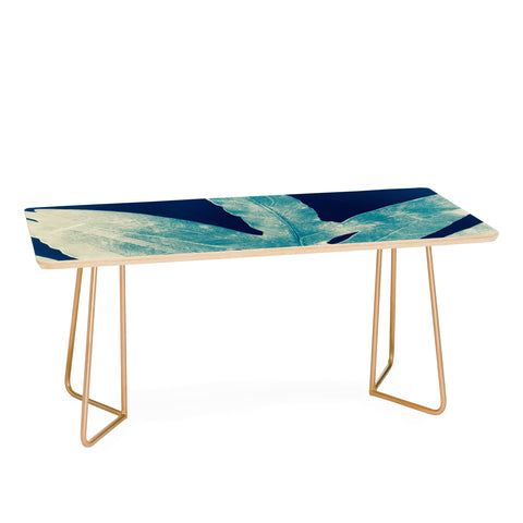 ANoelleJay Green Fern at Midnight Bright Navy Blue Coffee Table
