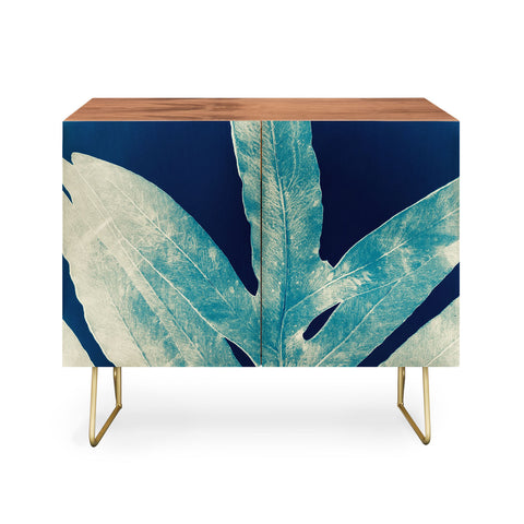 ANoelleJay Green Fern at Midnight Bright Navy Blue Credenza