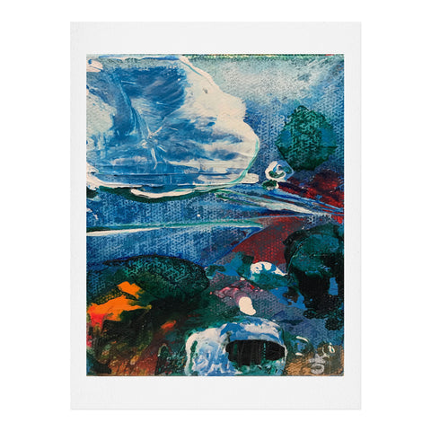 ANoelleJay Mini World Environmental Blues 2 Art Print