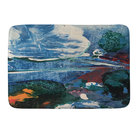 ANoelleJay Mini World Environmental Blues 2 Memory Foam Bath Mat