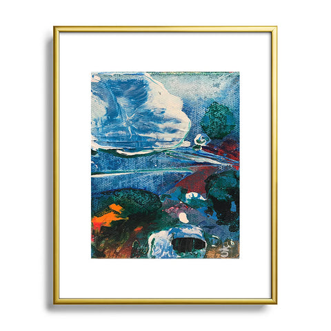 ANoelleJay Mini World Environmental Blues 2 Metal Framed Art Print