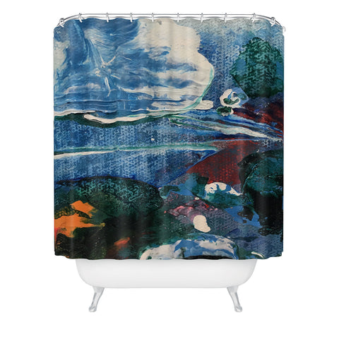ANoelleJay Mini World Environmental Blues 2 Shower Curtain