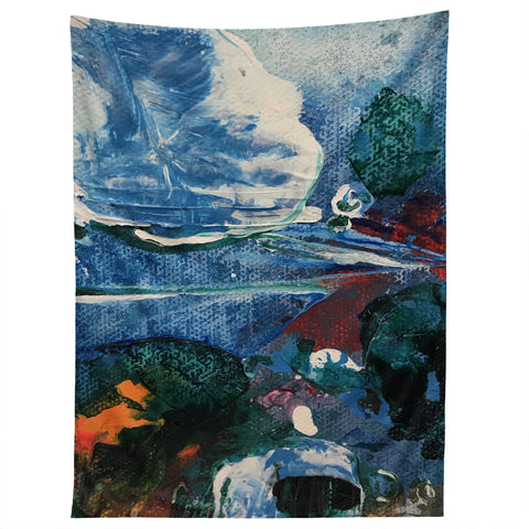 ANoelleJay Mini World Environmental Blues 2 Tapestry
