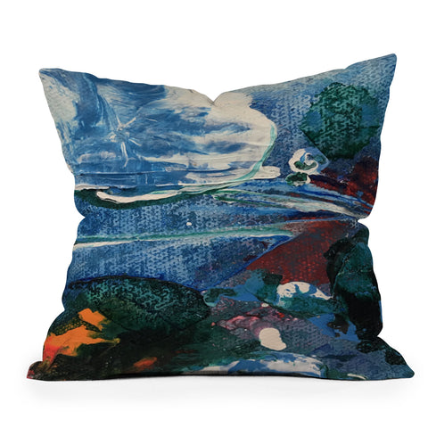 ANoelleJay Mini World Environmental Blues 2 Throw Pillow