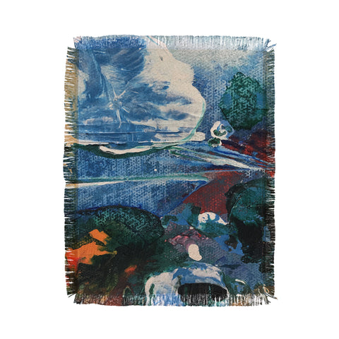 ANoelleJay Mini World Environmental Blues 2 Throw Blanket
